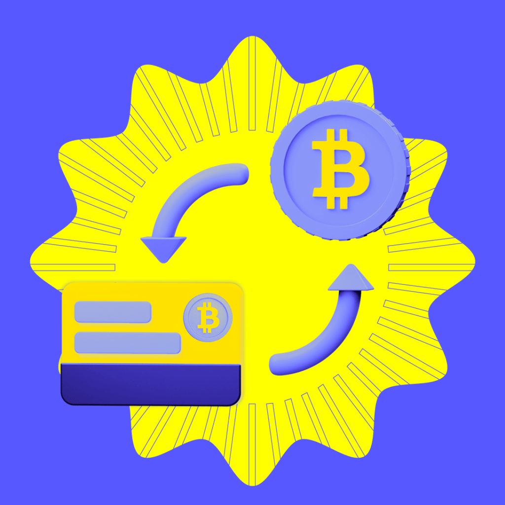 bitcoin cash e cartão com símbolo do bitcoin